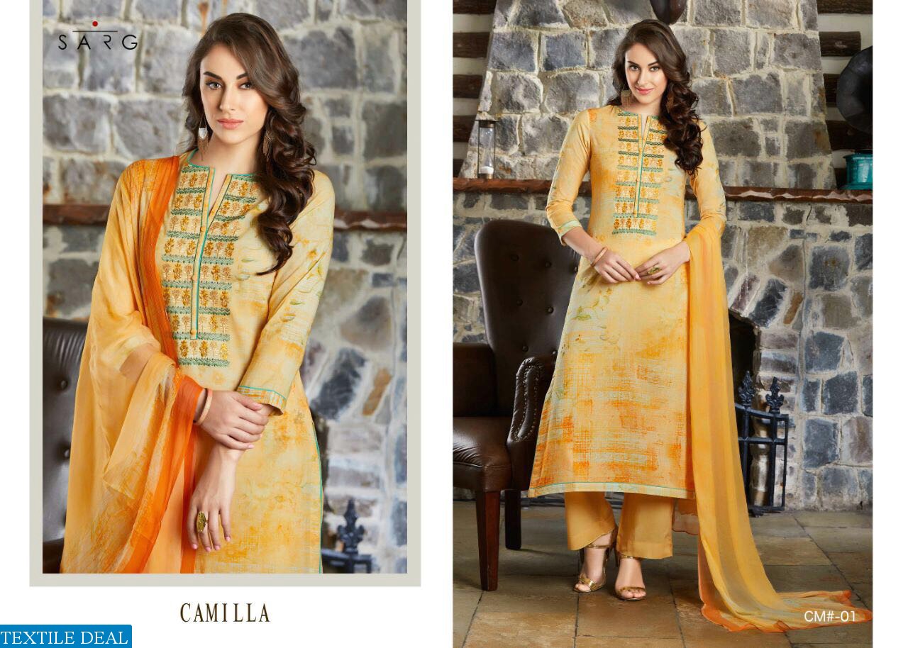 Sarg Camilla Wholesale Luxury Salwar suits collection